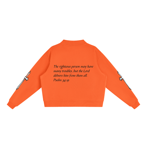Essential Fleece Mock-Neck Crew Sweatshirt