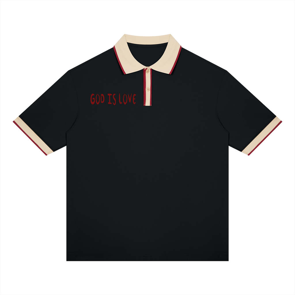 Unisex Color Block Polo Shirt